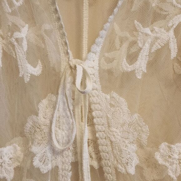 Francesca's White Embroidered Lace Bohemian Duster Nwt - Picture 5 of 13